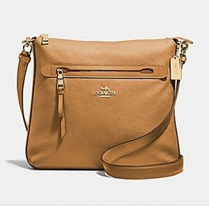 NWT Coach Pebbled Leather Mae Crossbody